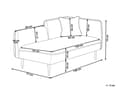 Miniatyrbillede 3 af 11: Chaiselong Lyserød med Skum og Metalben 74 x 138 x 77 cm Lille Hjørnesofa Boucle Polstret Højrevendt med Pude Moderne Stue Indretning Design