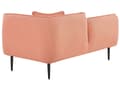 Miniatyrbillede 7 af 11: Chaiselong Lyserød med Skum og Metalben 74 x 138 x 77 cm Lille Hjørnesofa Boucle Polstret Højrevendt med Pude Moderne Stue Indretning Design