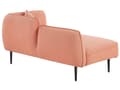 Miniatyrbillede 8 af 11: Chaiselong Lyserød med Skum og Metalben 74 x 138 x 77 cm Lille Hjørnesofa Boucle Polstret Højrevendt med Pude Moderne Stue Indretning Design