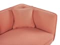 Miniatyrbillede 9 af 11: Chaiselong Lyserød med Skum og Metalben 74 x 138 x 77 cm Lille Hjørnesofa Boucle Polstret Højrevendt med Pude Moderne Stue Indretning Design
