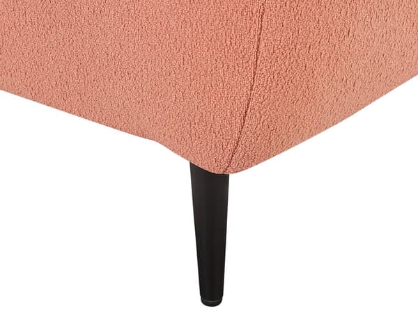Chaiselong Lyserød med Skum og Metalben 74 x 138 x 77 cm Lille Hjørnesofa Boucle Polstret Højrevendt med Pude Moderne Stue Indretning Design