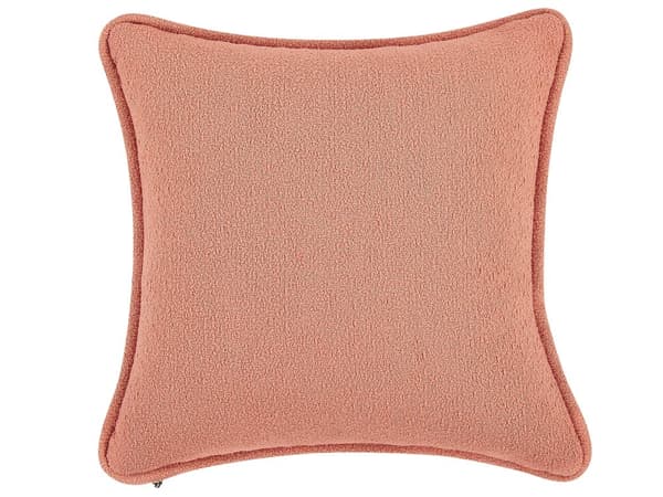 Chaiselong Lyserød med Skum og Metalben 74 x 138 x 77 cm Lille Hjørnesofa Boucle Polstret Højrevendt med Pude Moderne Stue Indretning Design