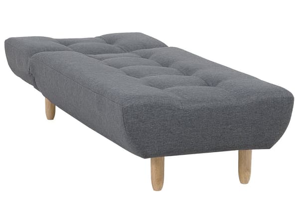 Sjeselong i Grått Stoff Trekk Ben i Lyst Tre Skandinavisk Stil Elegant Design