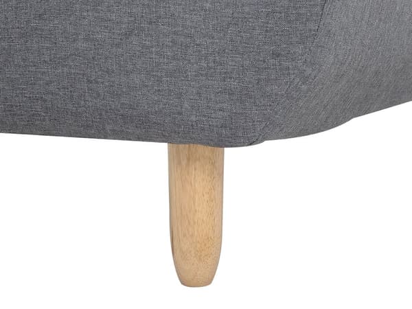 Sjeselong i Grått Stoff Trekk Ben i Lyst Tre Skandinavisk Stil Elegant Design