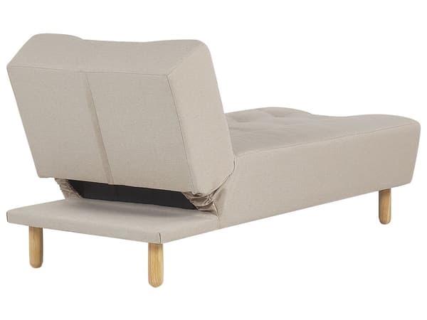 Sjeselong i Beige Stoff Trekk Ben i Lyst Tre Skandinavisk Stil Elegant Design