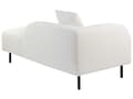 Miniatyrbillede 8 af 11: Chaiselong Hvid Boucle 2-personers Venstrevendt Kastepude Retro Minimalistisk