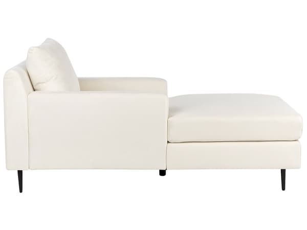 Divaani beige samettiverhoilulla käsinojilla symmetrinen moderni tyyli