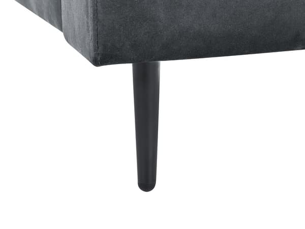 Schäslong Grå Sammetsklädsel Armstöd Kudde Nackstöd Modern Design Symmetrisk