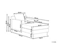Miniatyrbild 3 av 10: Schäslong Beige Sammetsklädsel Armstöd Kudde Nackstöd Modern Design Symmetrisk