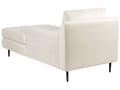 Miniatyrbild 5 av 10: Schäslong Beige Sammetsklädsel Armstöd Kudde Nackstöd Modern Design Symmetrisk
