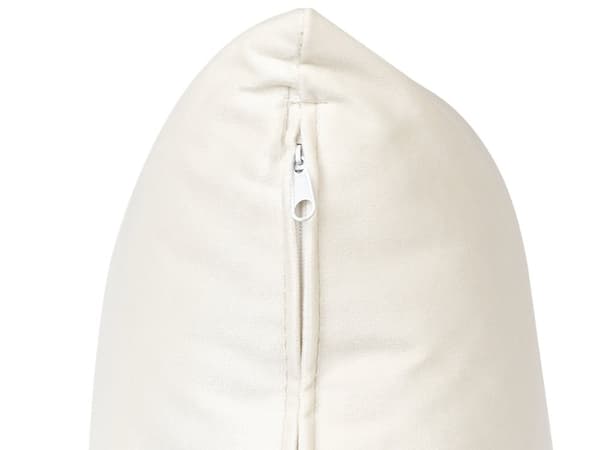 Schäslong Beige Sammetsklädsel Armstöd Kudde Nackstöd Modern Design Symmetrisk