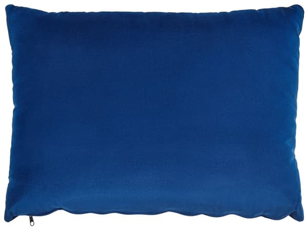 Chaiselong Mørkeblå Velour Polstring Armlæn Pude Ryglæn Moderne Design Symmetrisk