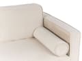 Miniatyrbillede 8 af 11: Chaiselong Beige Velour Guld Metalben Blød Moderne Daybed med Pølsepude Venstrevendt Tilbehør Inspiration Glamour Eklektisk Højrevendt