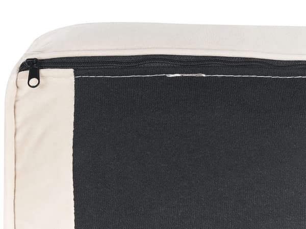 Chaiselong Beige Velour Guld Metalben Blød Moderne Daybed med Pølsepude Venstrevendt Tilbehør Inspiration Glamour Eklektisk Venstrevendt