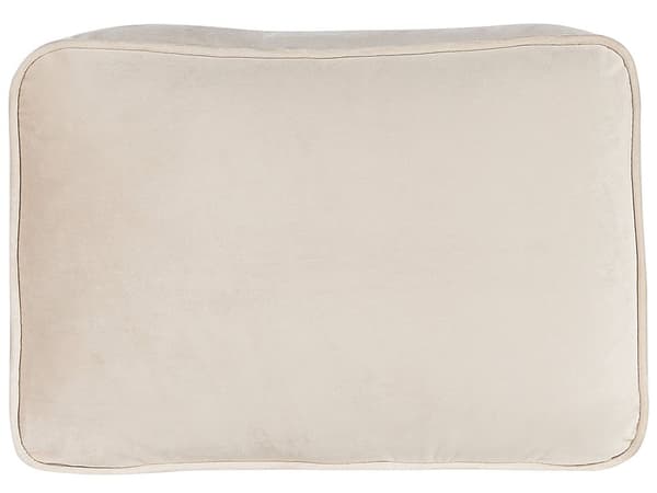 Chaiselong Beige Velour Guld Metalben Blød Moderne Daybed med Pølsepude Venstrevendt Tilbehør Inspiration Glamour Eklektisk Venstrevendt