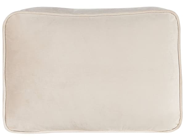 Divaani beige sametti verhoiltu puu metallijalat vasenkätinen koristetyyny moderni tyyli