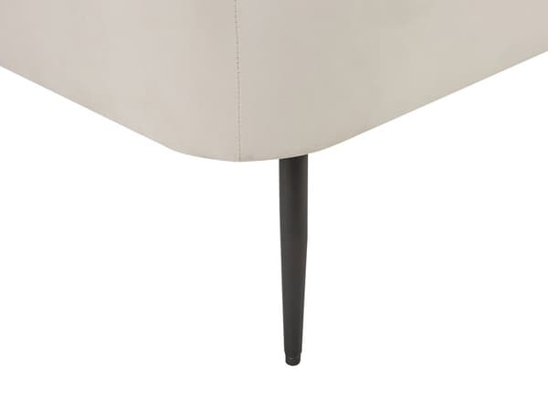 Schäslong Vit och Orange Sammetstyg Vänstervänd Minimalistisk Design