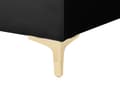 Miniatyrbillede 7 af 8: Chaiselong Sort Velour Tufted Stof Moderne Stue Liggende Dagseng Guld Ben Moderne Stil