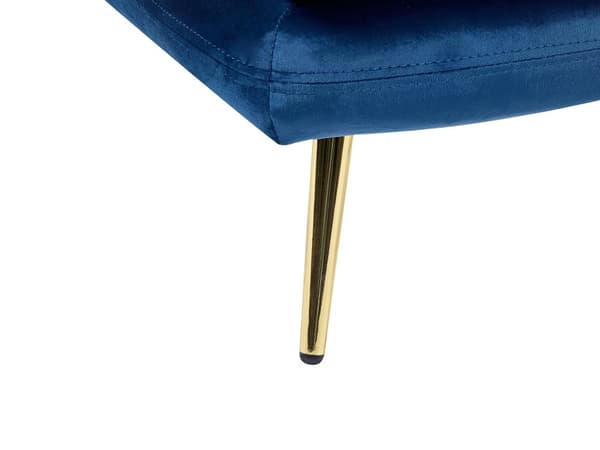 Schäslong Blå Sammet Vänstervänd Tuftad Knäppt Krafitgt Vadderad med Kuddar Klassisk Design Vardagsrumsmöbler
