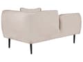 Miniatyrbillede 6 af 11: Chaiselong Lys Beige Boucléstof Metalben Hynde Højrevendt Moderne Design Stue