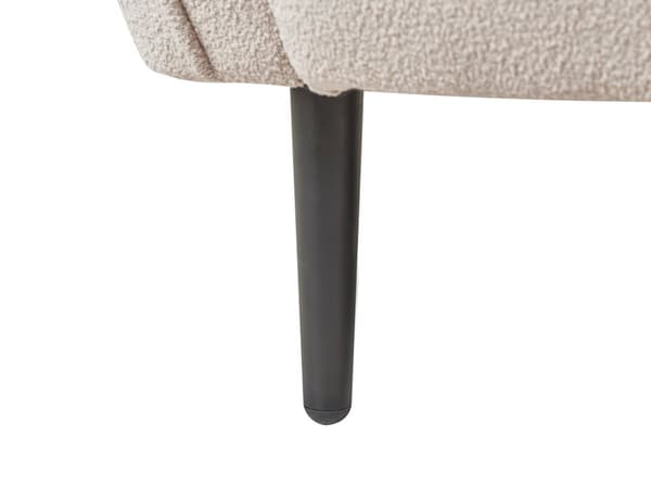 Chaiselong Lys Beige Boucléstof Metalben Hynde Højrevendt Moderne Design Stue
