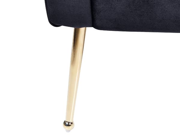 Chaiselong Velour Stof Guld Metalben Glamourøs Stil Indretningsdesign Stue