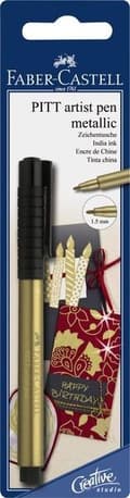 Miniatyrbillede 1 af 5: Faber Castell FC-167397 Tekenstift Pitt Artist Pen 250 Guld