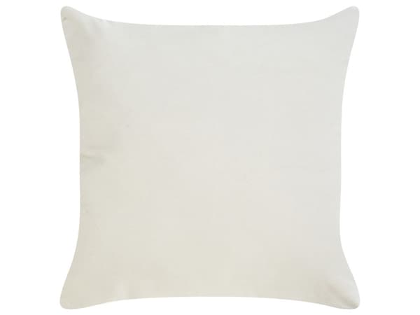 Chaiselong Creme Velour Polyester Polstring Højre Mørkt Træ Ben Ekstra Pudepuder Moderne Design Stue Møbler