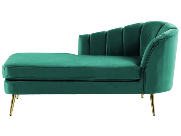 Divaani smaragdinvihreä samettiverhoilu rautajalat irrotettava päällinen oikea moderni glamour