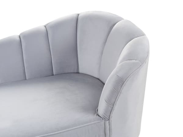 Divaani vaaleanharmaa samettiverhoilu rautajalat irrotettava päällinen oikea moderni glamour