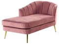 Pikkukuva 4 / 10: Divaani vaaleanpunainen samettiverhoilu rautajalat irrotettava päällinen oikea moderni glamour