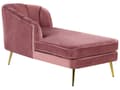 Pikkukuva 5 / 10: Divaani vaaleanpunainen samettiverhoilu rautajalat irrotettava päällinen oikea moderni glamour