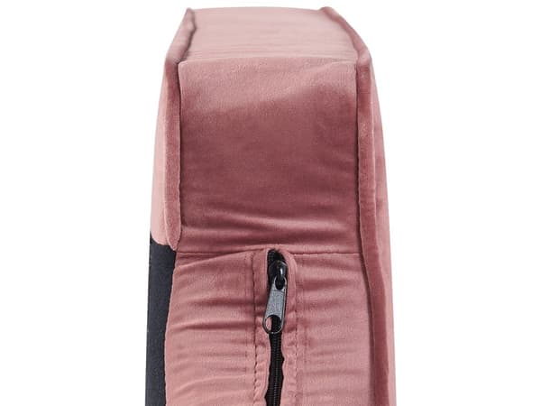Divaani vaaleanpunainen samettiverhoilu rautajalat irrotettava päällinen oikea moderni glamour