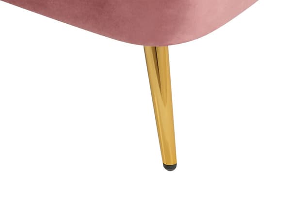 Divaani vaaleanpunainen samettiverhoilu rautajalat irrotettava päällinen oikea moderni glamour