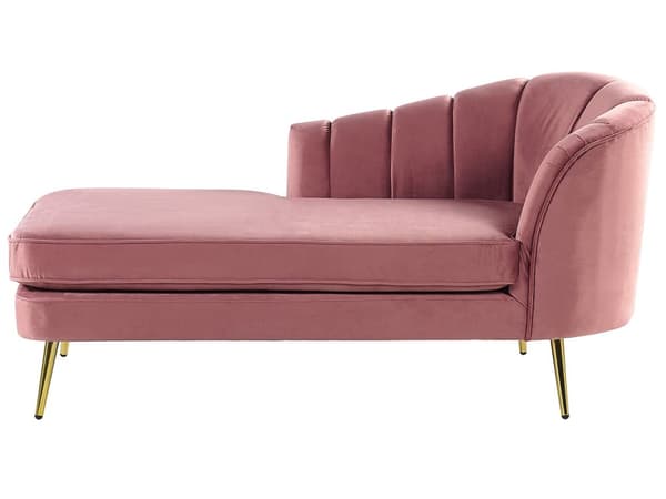 Divaani vaaleanpunainen samettiverhoilu rautajalat irrotettava päällinen oikea moderni glamour