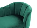 Miniatyrbillede 7 af 10: Chaiselong Smaragdgrøn Velour Daybed med Ryglæn Guld Metalben Gæsteseng Quiltet Multifunktionel Chaise Venstrevendt Sofa Moderne til Stuen