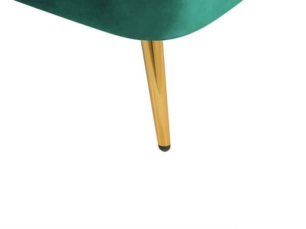 Chaiselong Smaragdgrøn Velour Daybed med Ryglæn Guld Metalben Gæsteseng Quiltet Multifunktionel Chaise Venstrevendt Sofa Moderne til Stuen