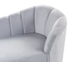Miniatyrbillede 7 af 10: Chaiselong Lysegrå Velour Daybed med Ryglæn Guld Metalben Gæsteseng Quiltet Multifunktionel Chaise Venstrevendt Sofa Moderne til Stuen