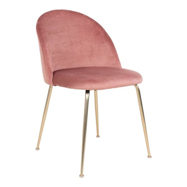 Stol - House Nordic - Kirsten - Sammet - Mässing - Rosa