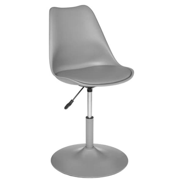 Set med 2 Atmosphera "Aiko" Skandinavisk stil justerbar höjd deco stolar - Grå