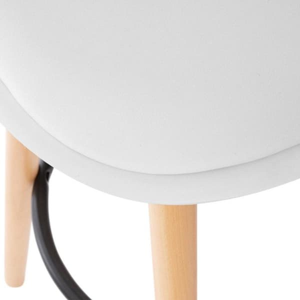 Set med 2 Atmosphera "Maxon" dekorativa barstolar i skandinavisk stil - Vit