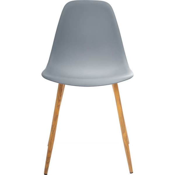 Set med 2 "Ava"-stolar i skandinavisk stil med ben av metallimitation av ek Atmosphera - Grå