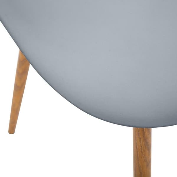 Set med 2 "Ava"-stolar i skandinavisk stil med ben av metallimitation av ek Atmosphera - Grå