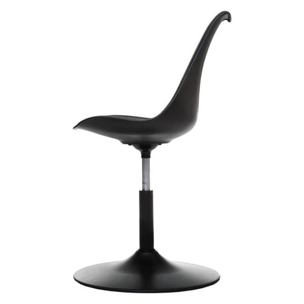 Set med 2 Atmosphera "Aiko" Skandinavisk stil justerbar höjd deco stolar - Svart
