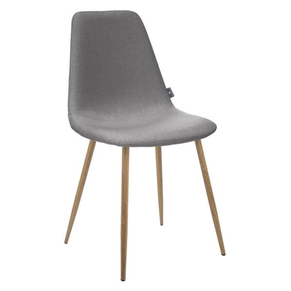 Set med 2 stolar i vintage stil "Marylin" med metallben i bokimitation Atmosphera