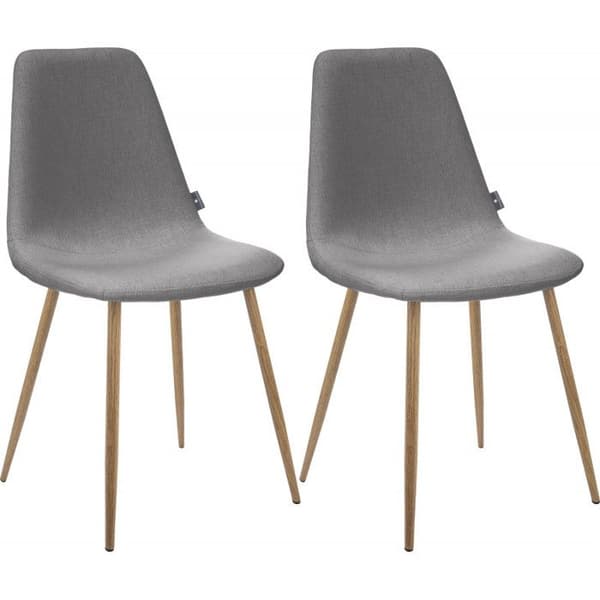 Set med 2 stolar i vintage stil "Marylin" med metallben i bokimitation Atmosphera