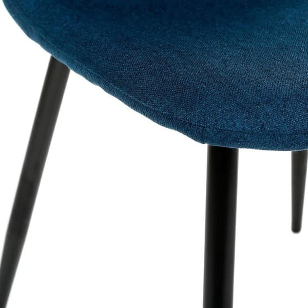 Stol i vintagestil svart metallben "Nathalia" Atmosphera - Blå