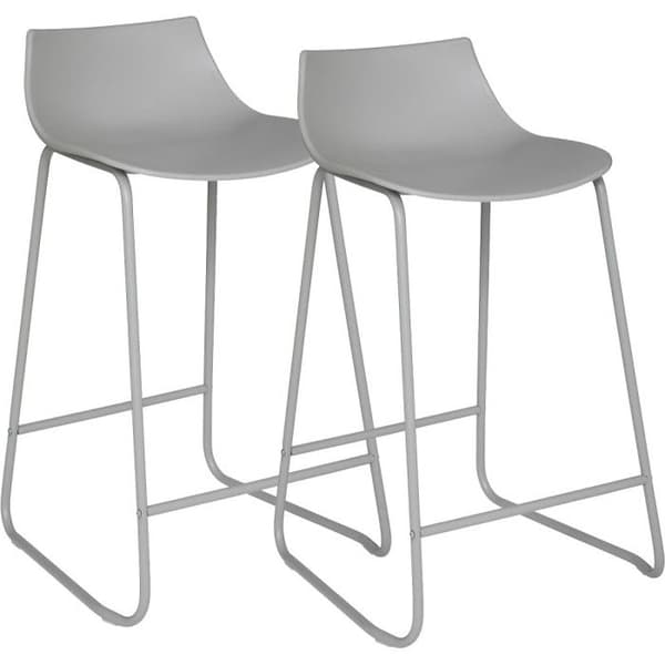 Set med 2 Atmosphera "Otac" Design barstolar - Grå