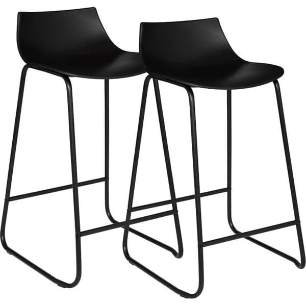 Set med 2 Atmosphera "Otac" Design barstolar - Svart