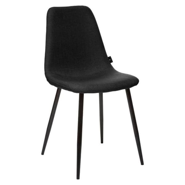Set med 2 stolar i vintagestil med svarta metallben "Nathalia" Atmosphera - Svart
